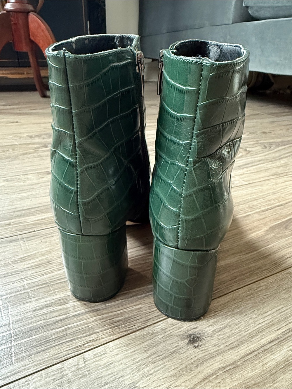 Marc Fisher leather animal print boots sz 8 - Picture 5 of 8